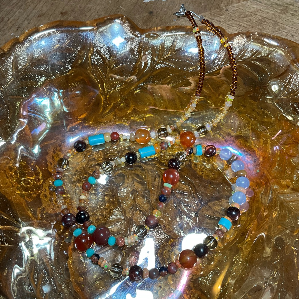 Natural Gemstone Beaded Necklace